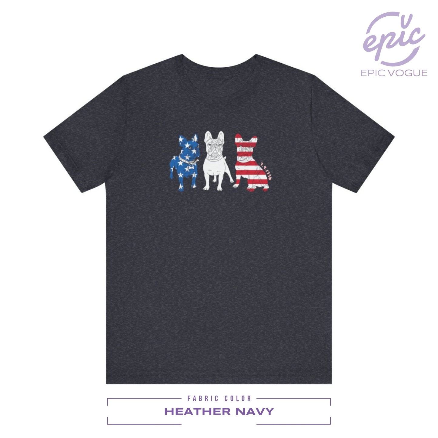 Independence Day, Heather Navy T-Shirt