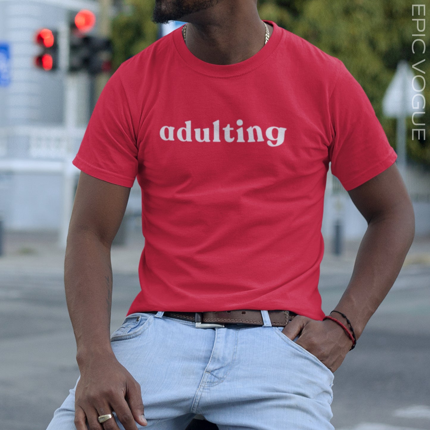 Adulting, Red T-Shirt