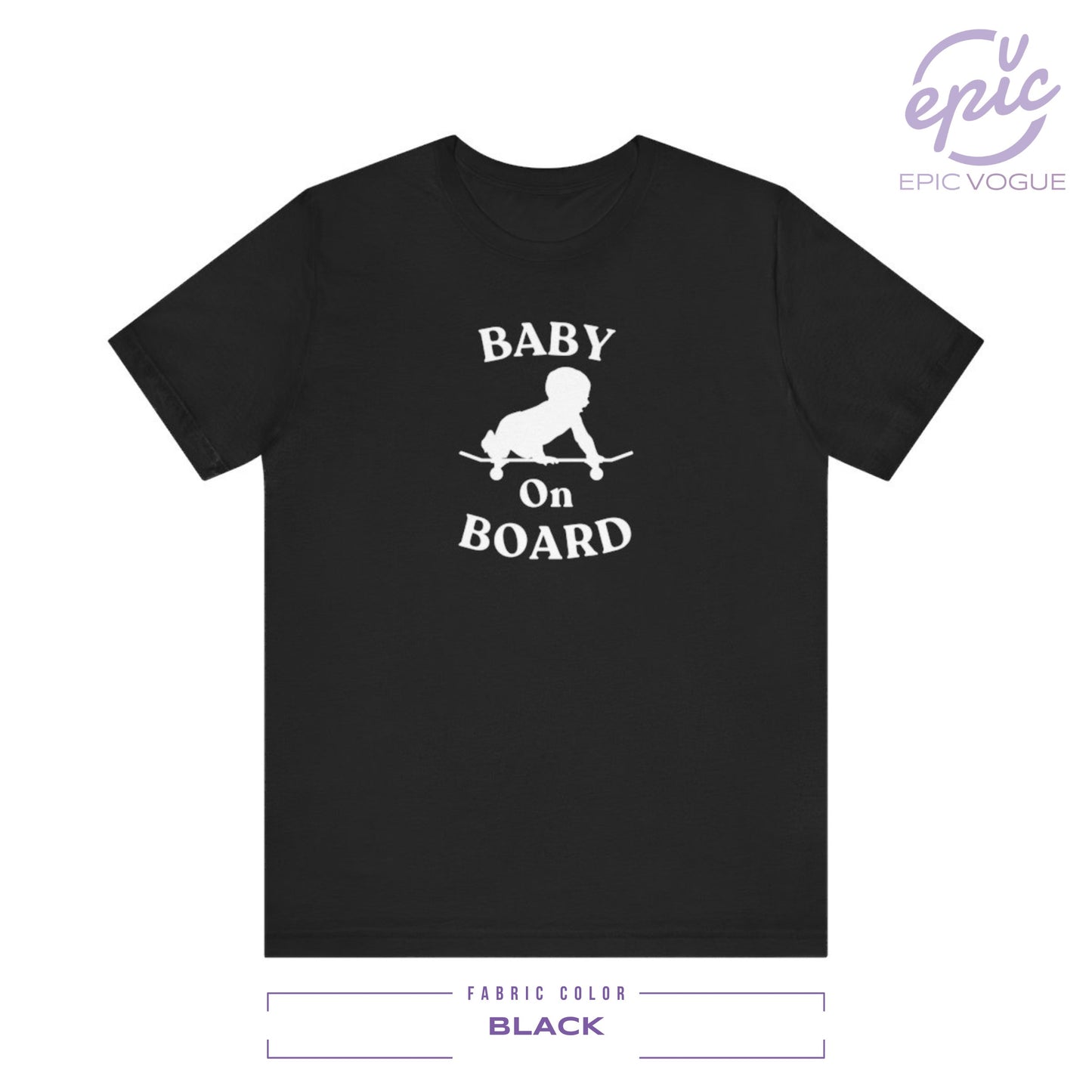 Baby On Board, Black T-Shirt