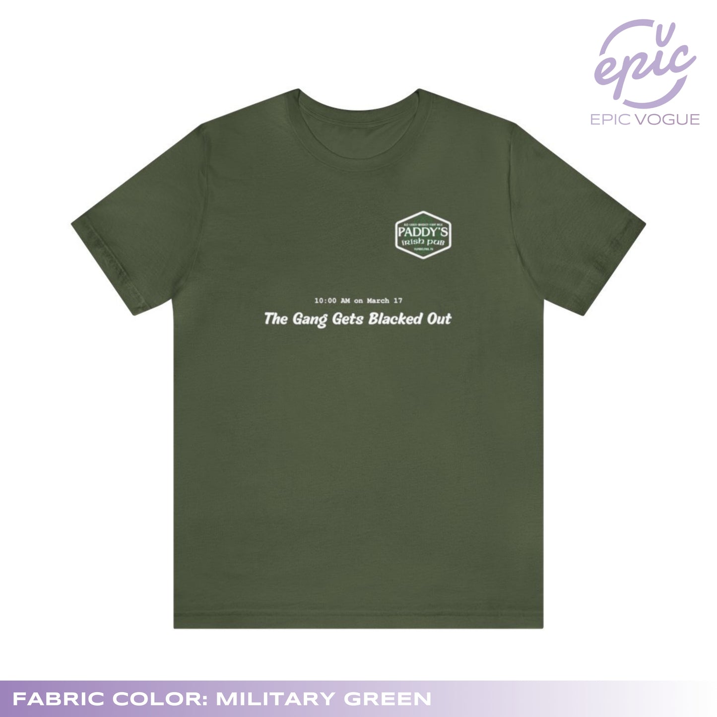 Gang Gets Blacked Out, Military Green T-Shirt