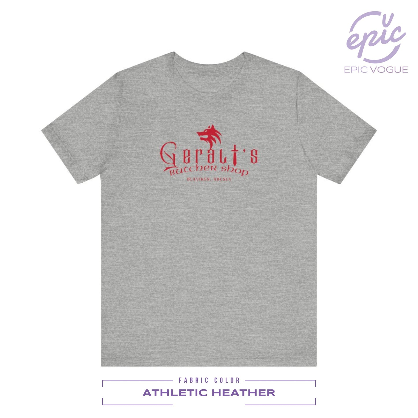 Geralt's Butcher Shop, Athletic Heather T-Shirt