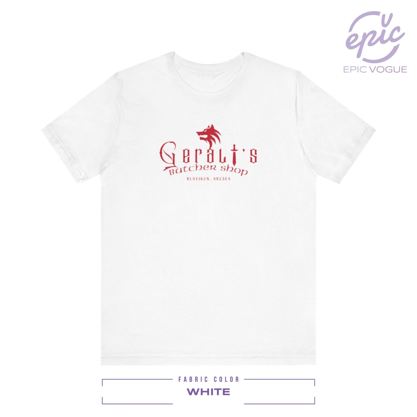 Geralt's Butcher Shop, White T-Shirt