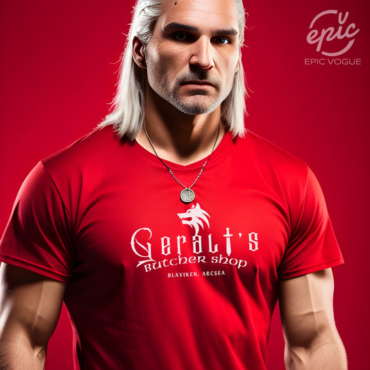 Geralt's Butcher Shop, Red T-Shirt