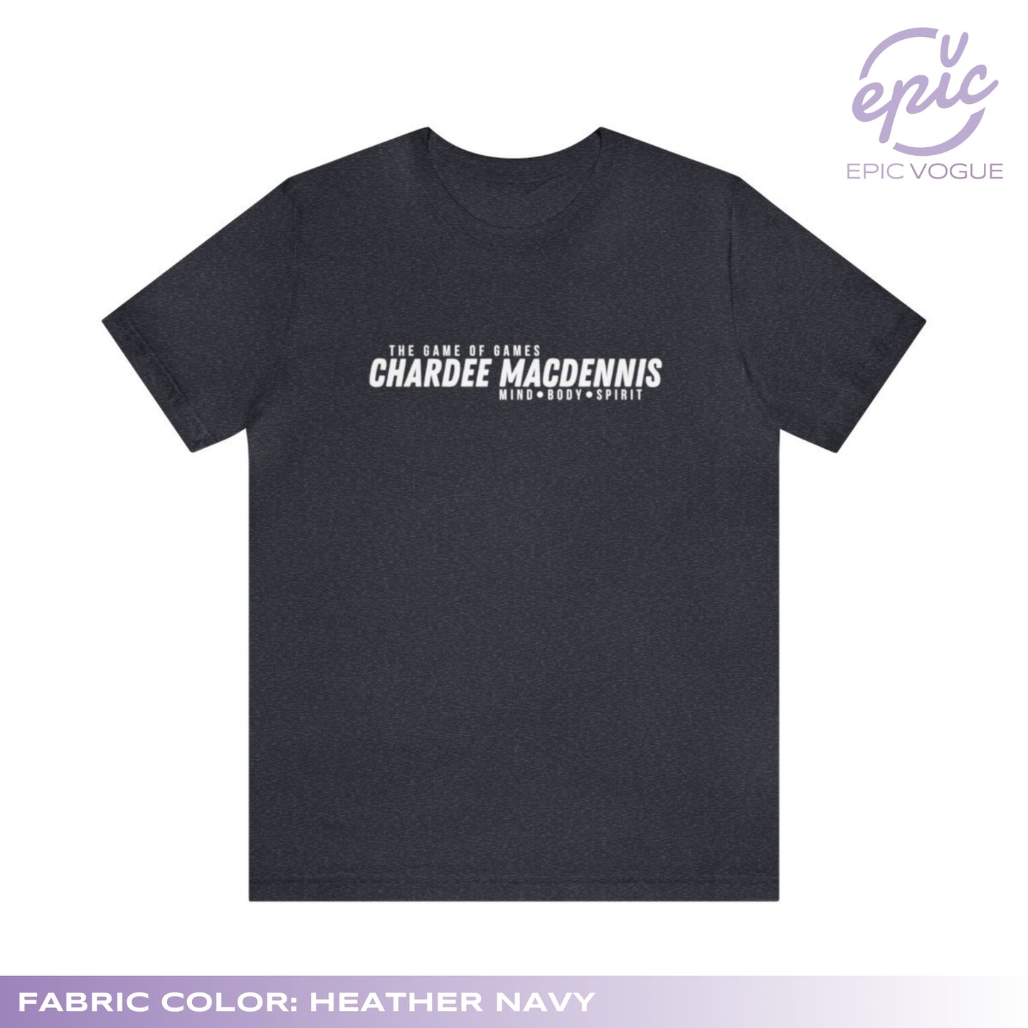 CharDee MacDennis, Heather Navy T-Shirt