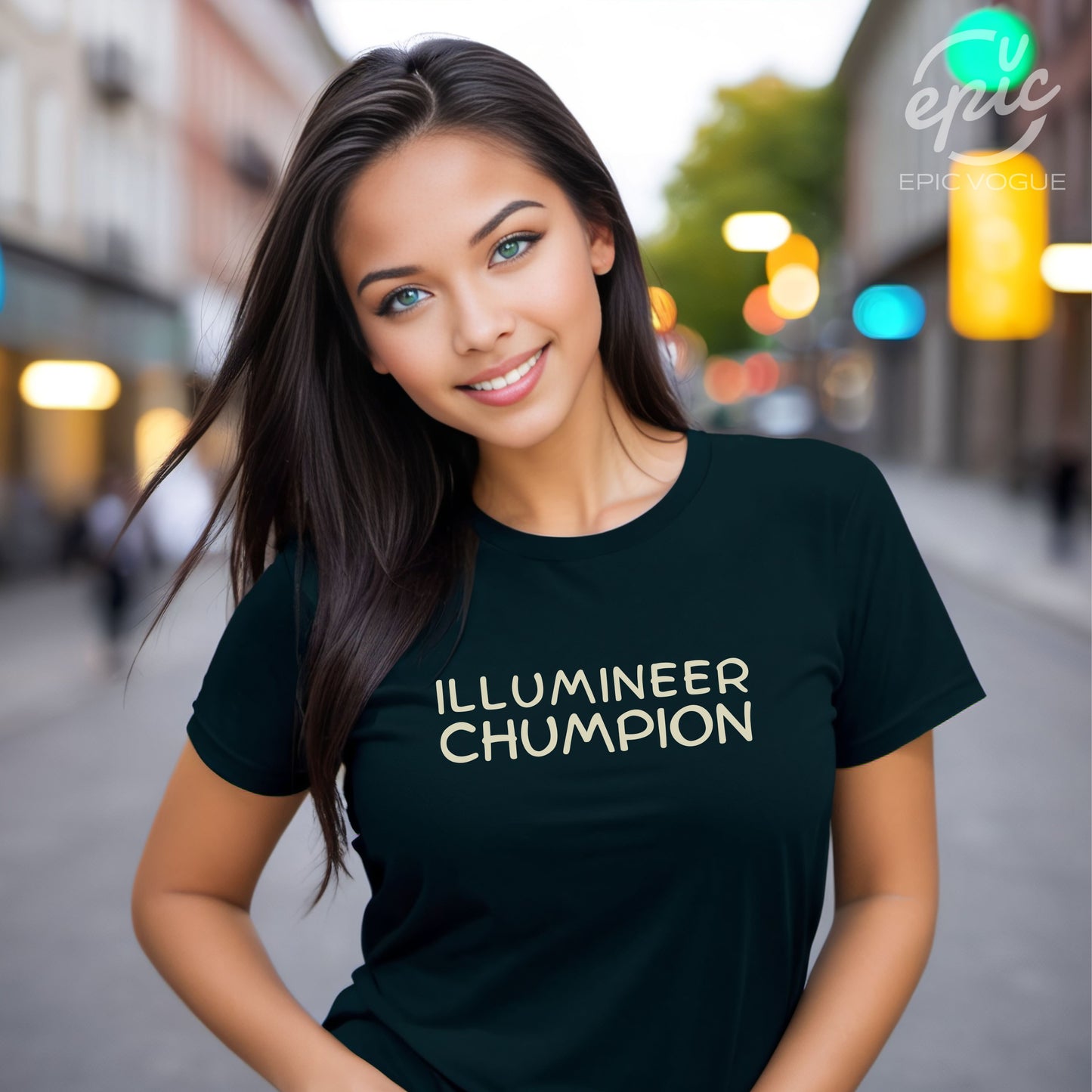 Illumineer Chumpion, Black T-Shirt