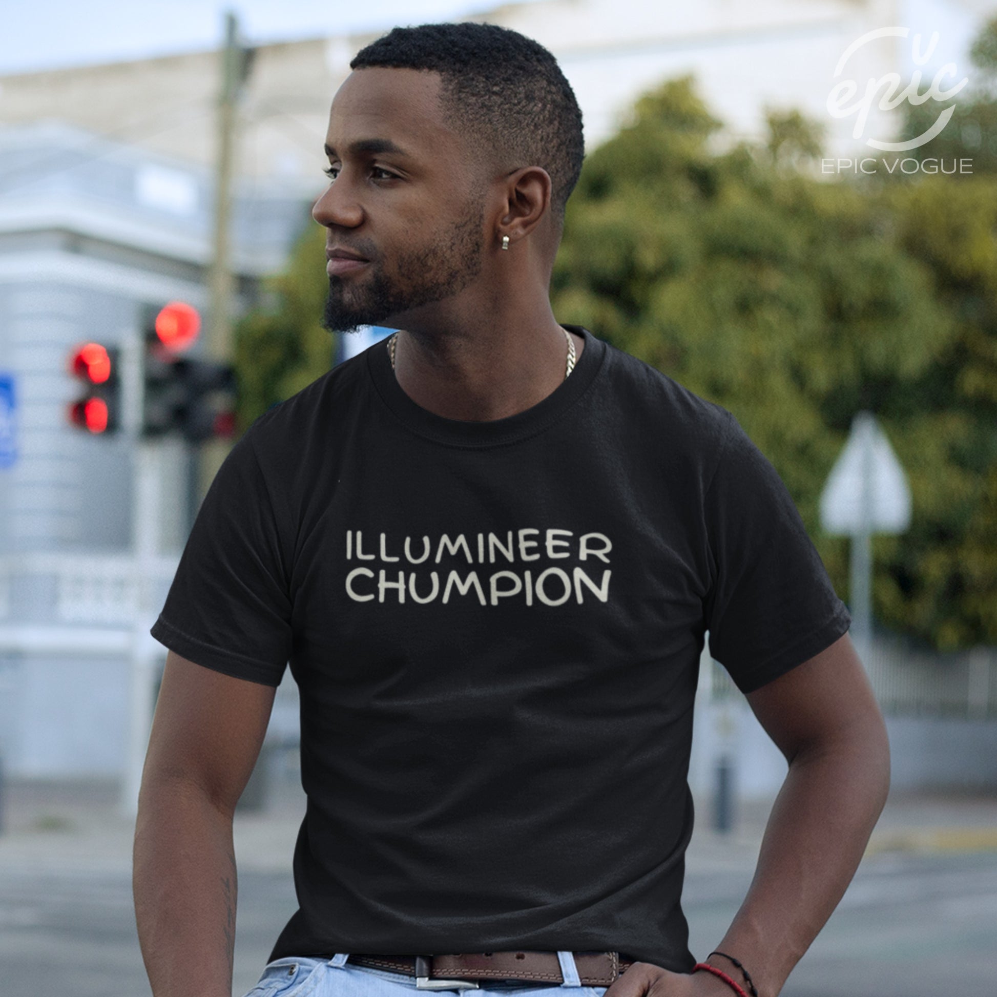 Illumineer Chumpion, Black T-Shirt