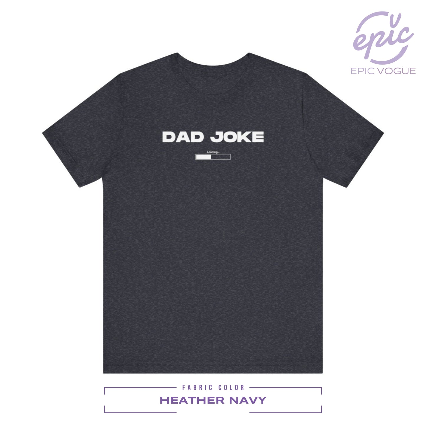 Dad Joke Loading, Heather Navy T-Shirt