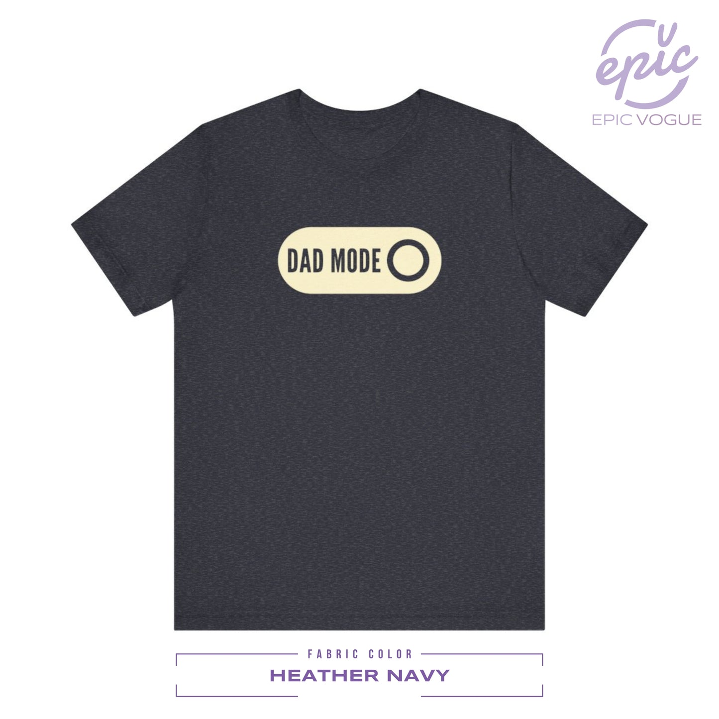 Dad Mode, Heather Navy T-Shirt