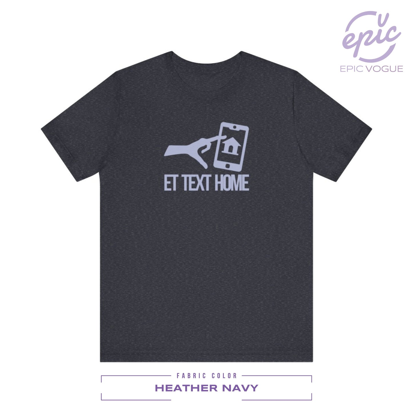 Text Home, Heather Navy T-Shirt