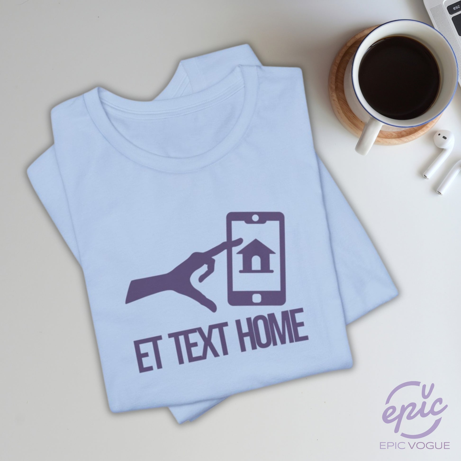 Text Home, Baby Blue T-Shirt