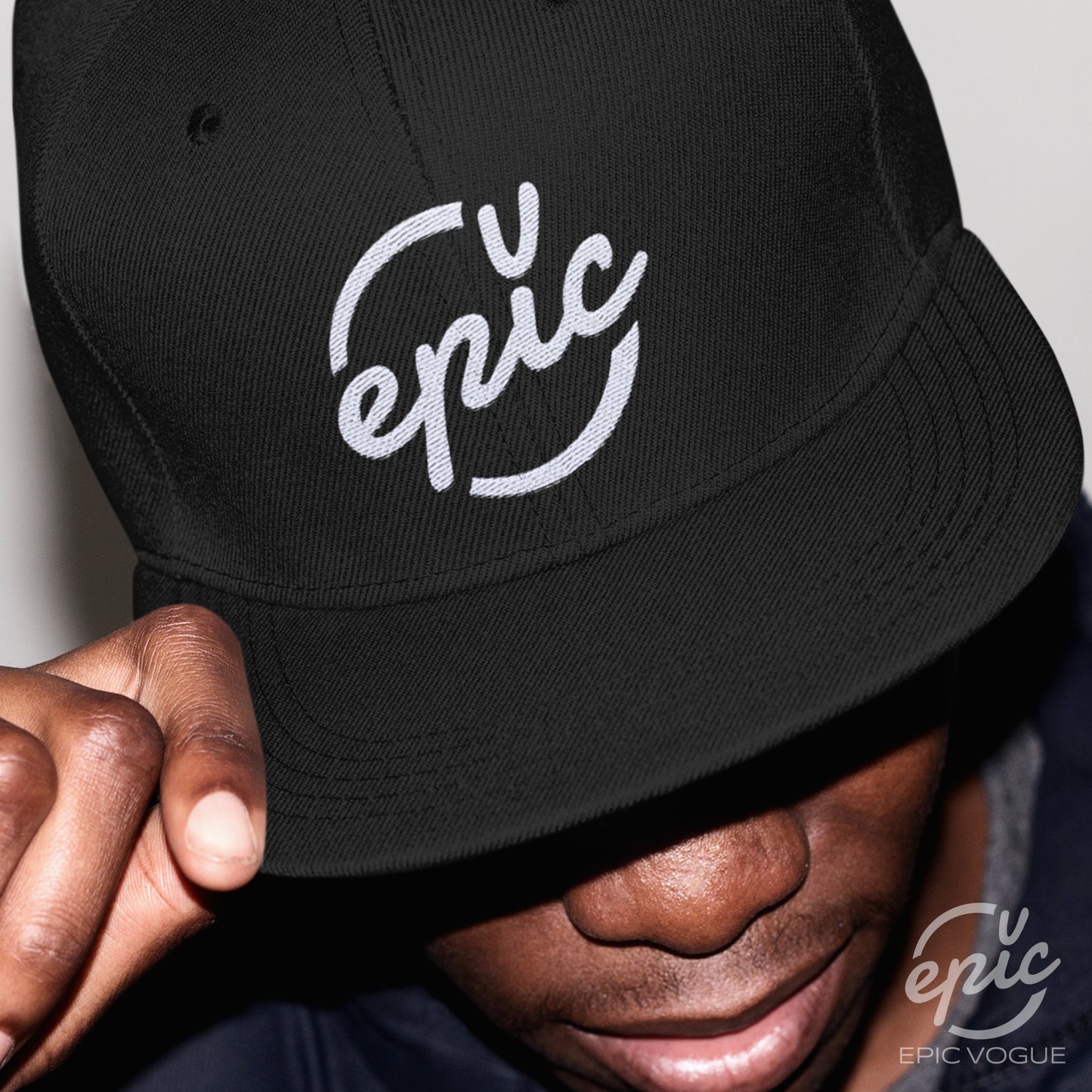 Epic Vogue Hat, Epic Logo, Epic Hat, Epic Vogue Logo Hat, Unisex Flat Bill Snapback Hat