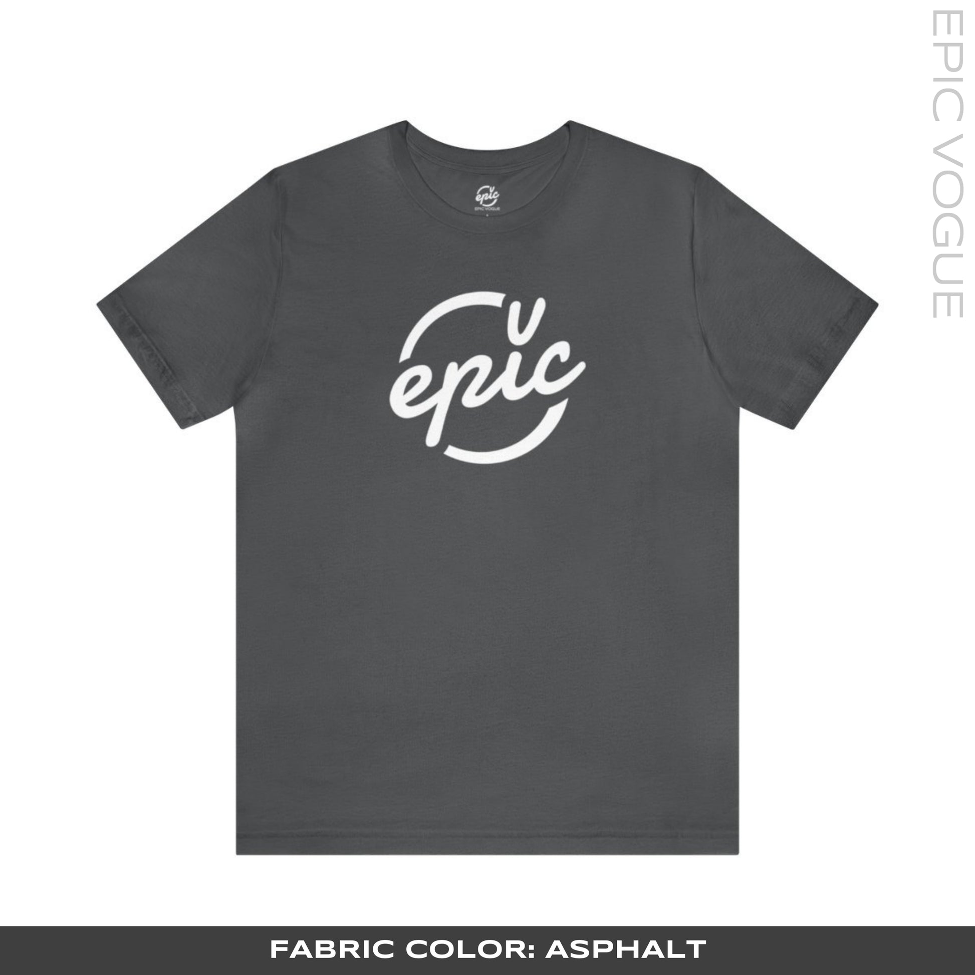 Epic Vogue Logo, Asphalt T-Shirt