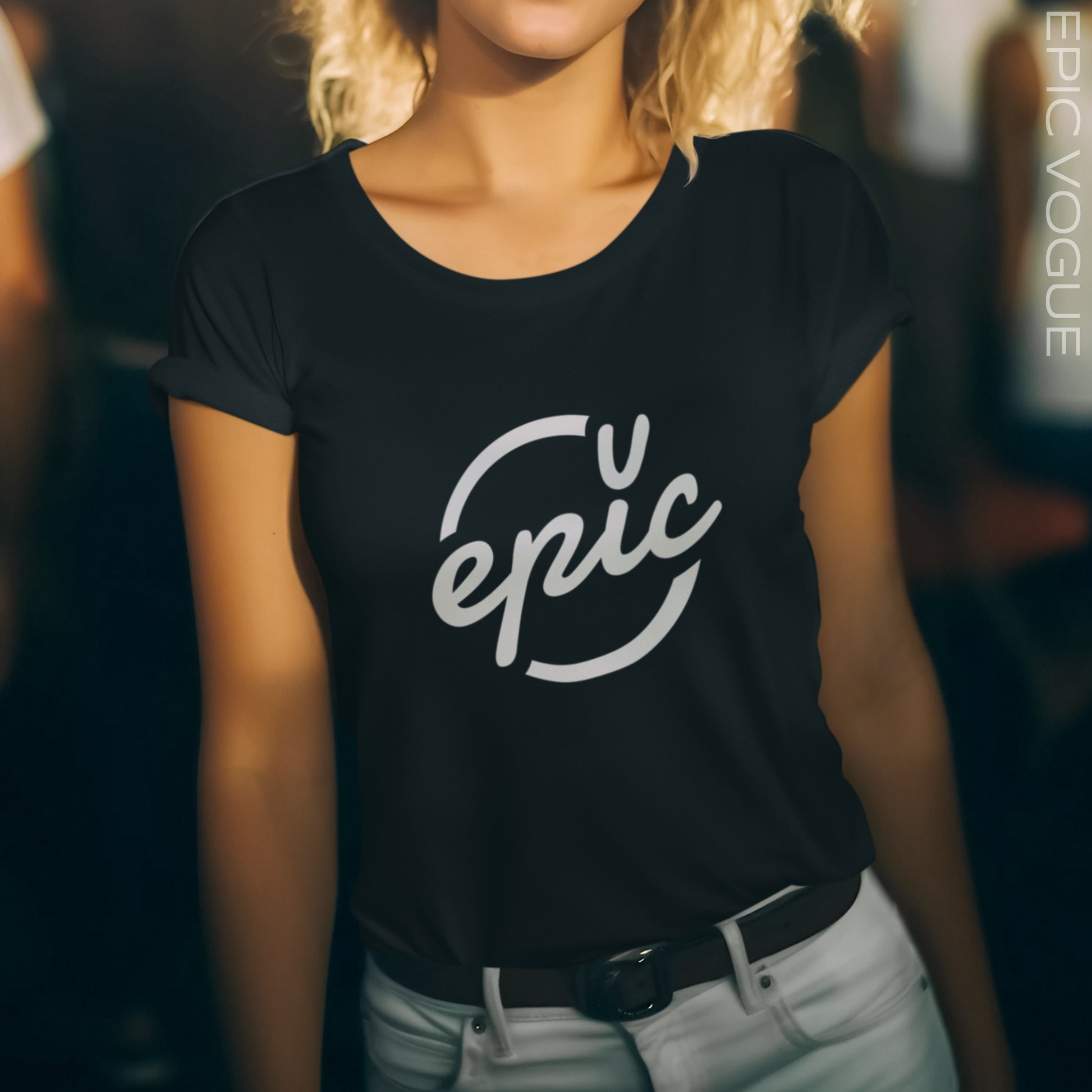 Epic Vogue Logo, Black T-Shirt