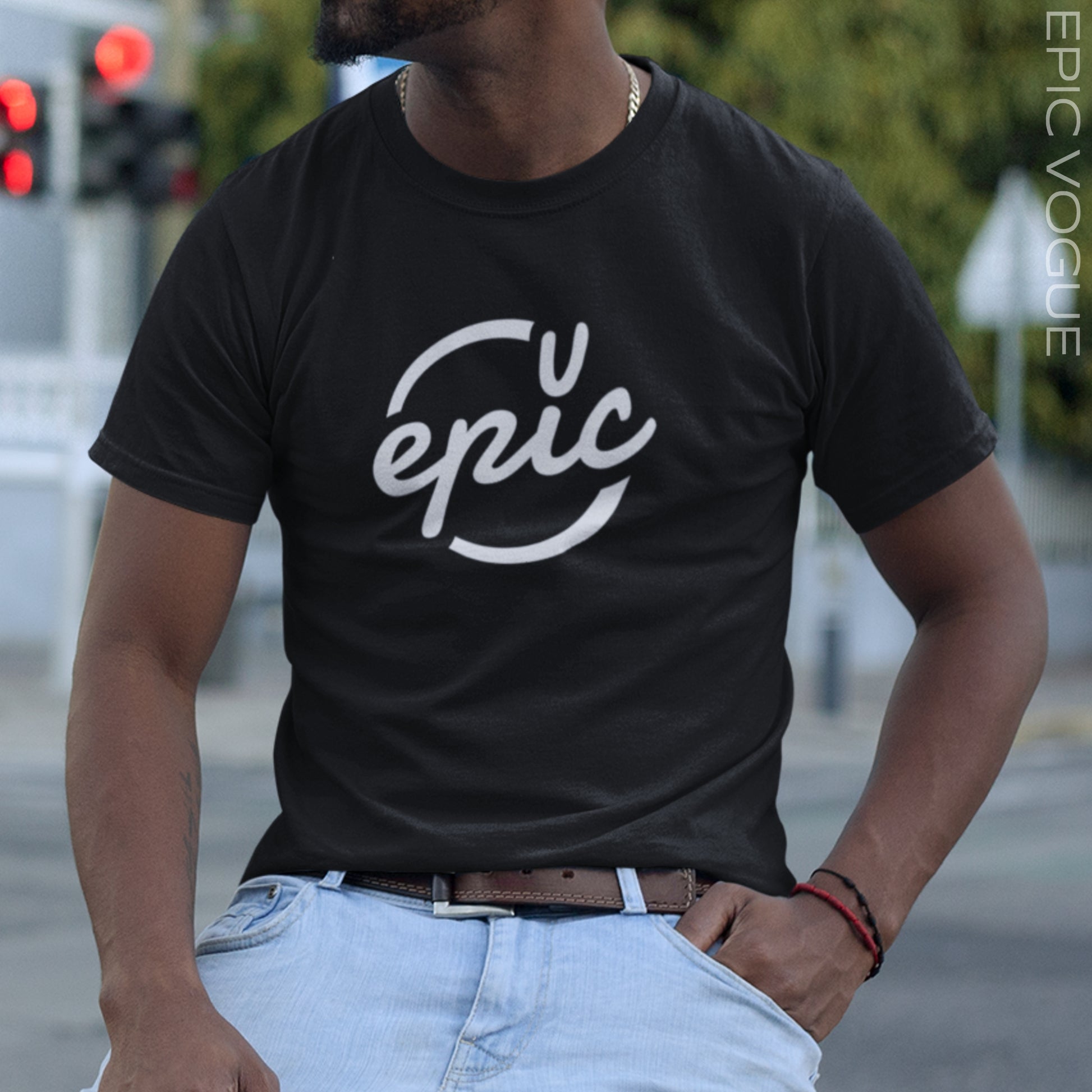 Epic Vogue Logo, Black T-Shirt