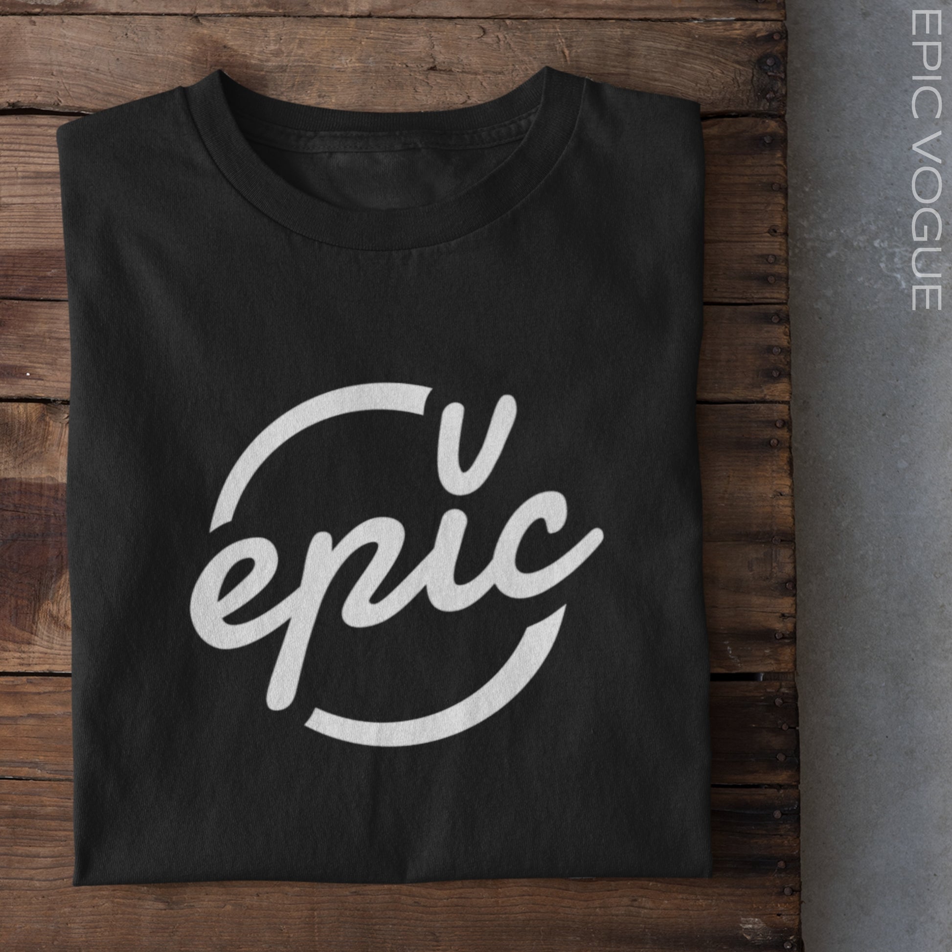 Epic Vogue Logo, Black T-Shirt