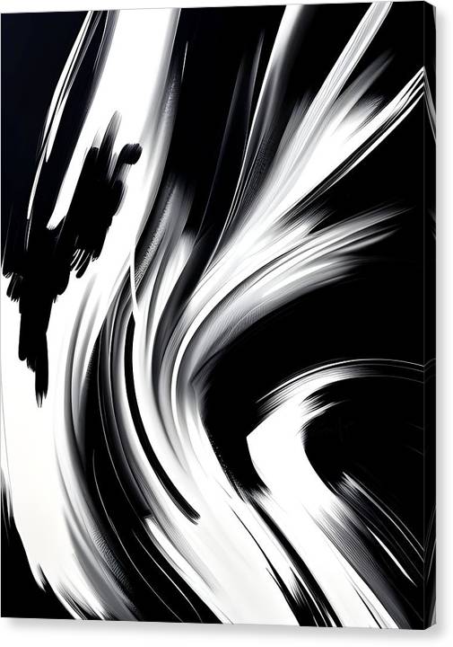 The White Flame, Canvas Print, Oil on Canvas, Abstract Painting, Black and White Art, Wall Décor, Wall Art, Artwork, Art Piece, Abstract Art