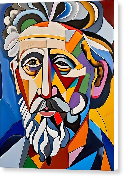 Aurelius, Abstract Portrait, Oil on Canvas, Marcus Aurelius Portrait, Canvas Print, Portrait of Marcus Aurelius, Marcus Aurelius Art, Wall Décor, Wall Art, Art Piece