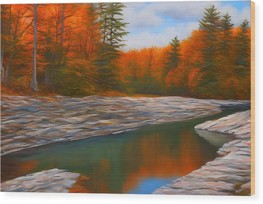 Belt Creek, Wood Print, Oil On Canvas, Impressionistic Landscape, Landscape Art, Montana Artwork, Creek Artwork, Wall Décor, Wall Art