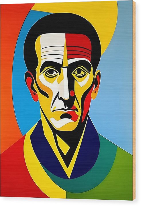 Caesar, Abstract Portrait, Wood Print, Oil On Canvas, Portrait of Julius Caesar, Julius Caesar Art, Wall Décor, Wall Art, Art Piece