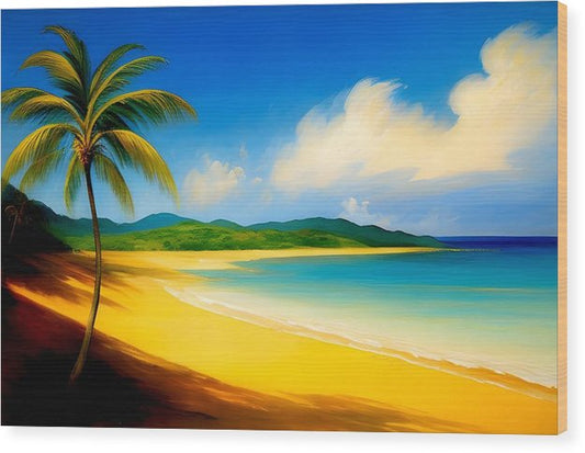 Laucala Island, Wood Print, Oil On Canvas, Impressionistic Landscape, Laucala Island Fiji, Fiji Landscape, Fiji Artwork, Wall Décor