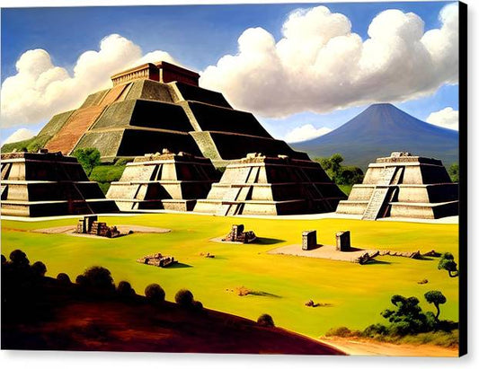 Teotihuacán, Canvas Print, Oil On Canvas, Impressionistic Landscape, Teotihuacán Mexico, Mexican Landscape, Mexico Artwork, Wall Art, Wall Décor