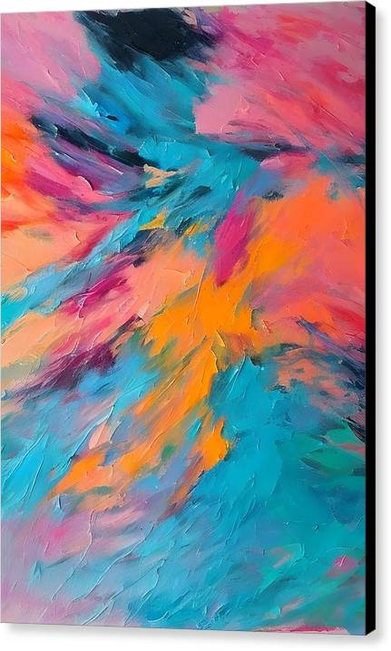 The Lake, Canva Print, Oil on Canvas, Abstract Painting, Multicolor Art, Wall Décor, Wall Art, Artwork, Art Piece, Abstract Art