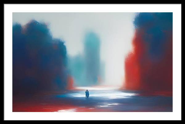 The Wanderer, Framed Print, Oil on Canvas, Abstract Painting, Multicolor Art, Abstract Art, Abstract Artwork, Wall Décor, Wall Art, Artwork