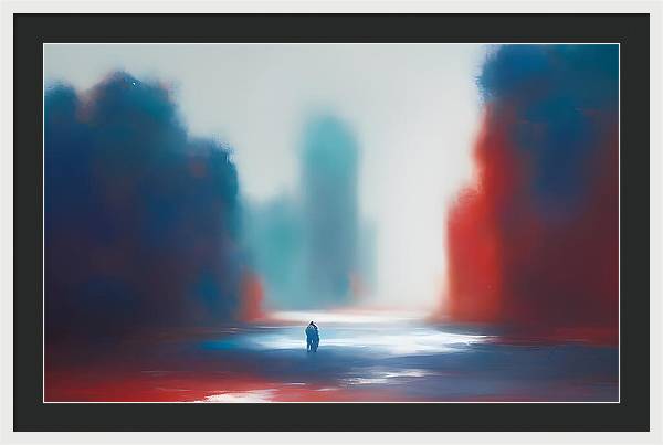 The Wanderer, Framed Print, Oil on Canvas, Abstract Painting, Multicolor Art, Abstract Art, Abstract Artwork, Wall Décor, Wall Art, Artwork