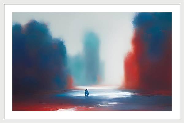 The Wanderer, Framed Print, Oil on Canvas, Abstract Painting, Multicolor Art, Abstract Art, Abstract Artwork, Wall Décor, Wall Art, Artwork