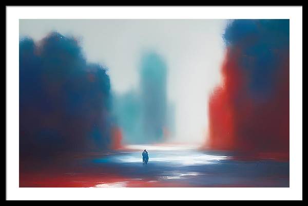 The Wanderer, Framed Print, Oil on Canvas, Abstract Painting, Multicolor Art, Abstract Art, Abstract Artwork, Wall Décor, Wall Art, Artwork