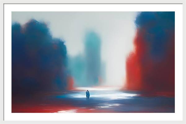 The Wanderer, Framed Print, Oil on Canvas, Abstract Painting, Multicolor Art, Abstract Art, Abstract Artwork, Wall Décor, Wall Art, Artwork