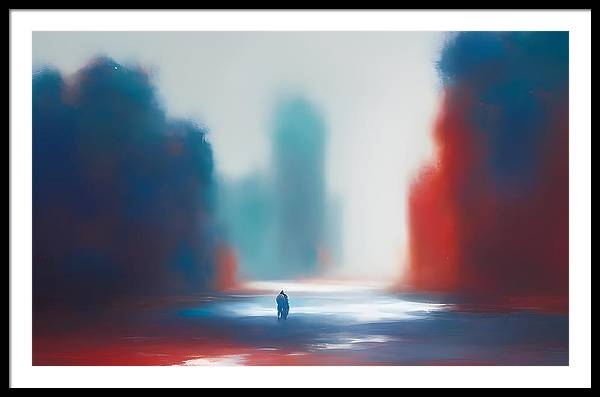 The Wanderer, Framed Print, Oil on Canvas, Abstract Painting, Multicolor Art, Abstract Art, Abstract Artwork, Wall Décor, Wall Art, Artwork