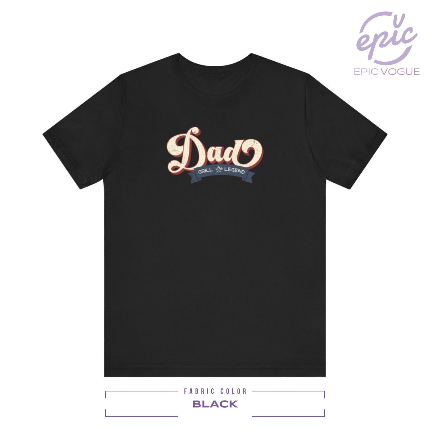 Dad Grill Legend, Black T-Shirt