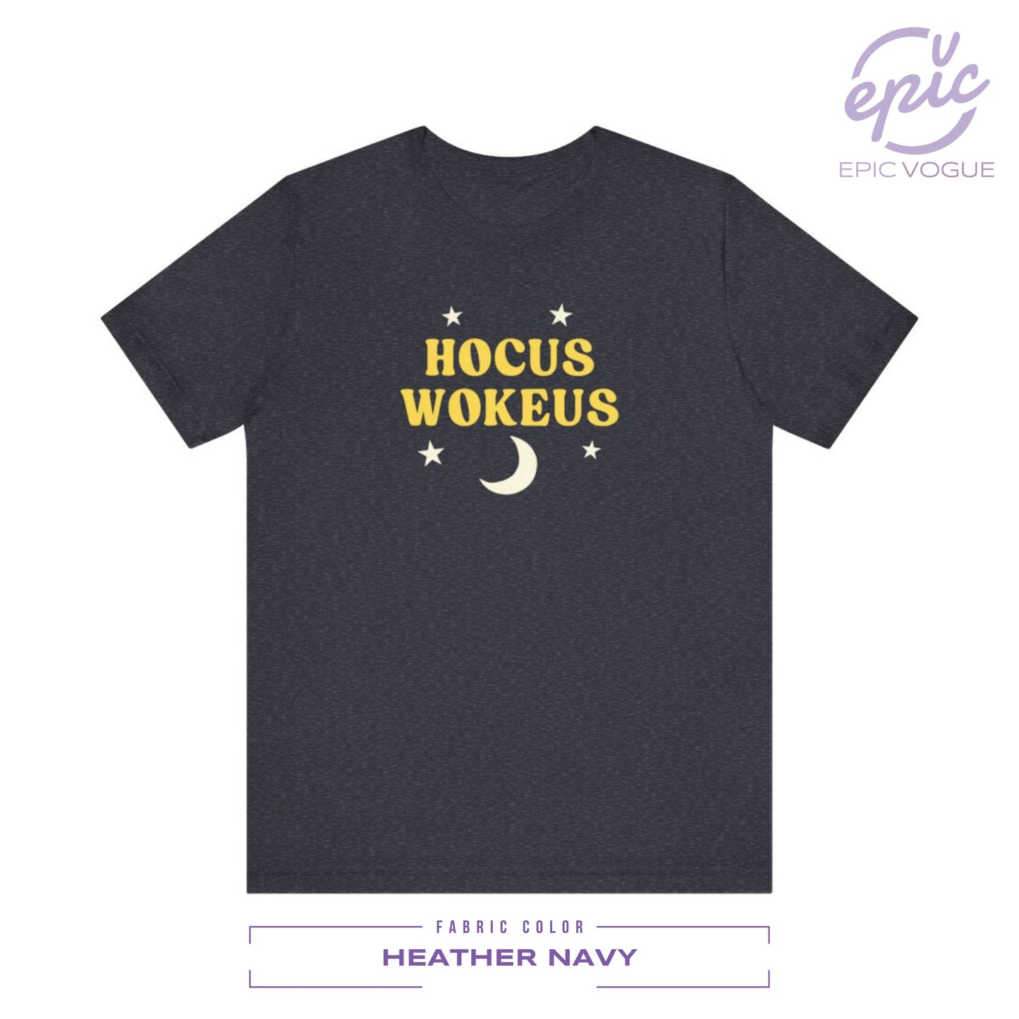 Hocus Wokeus, Heather Navy T-Shirt