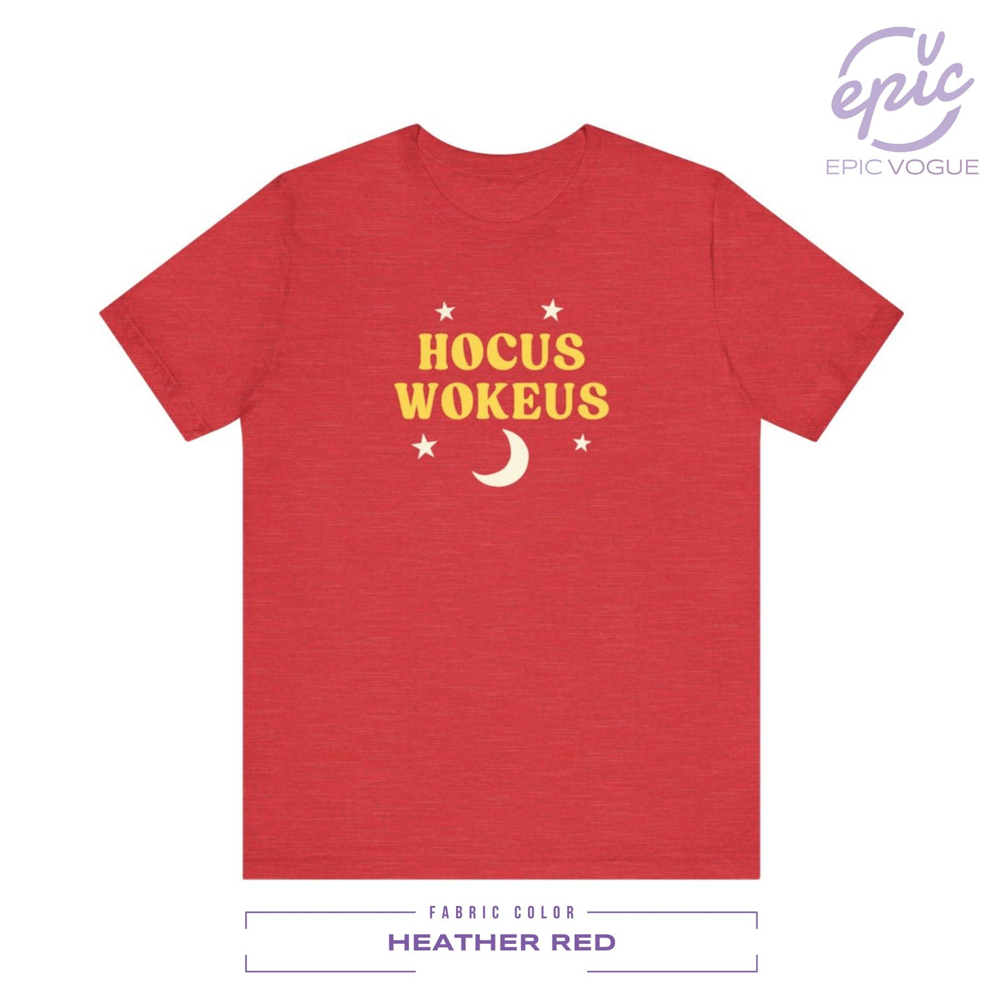 Hocus Wokeus, Heather Red T-Shirt