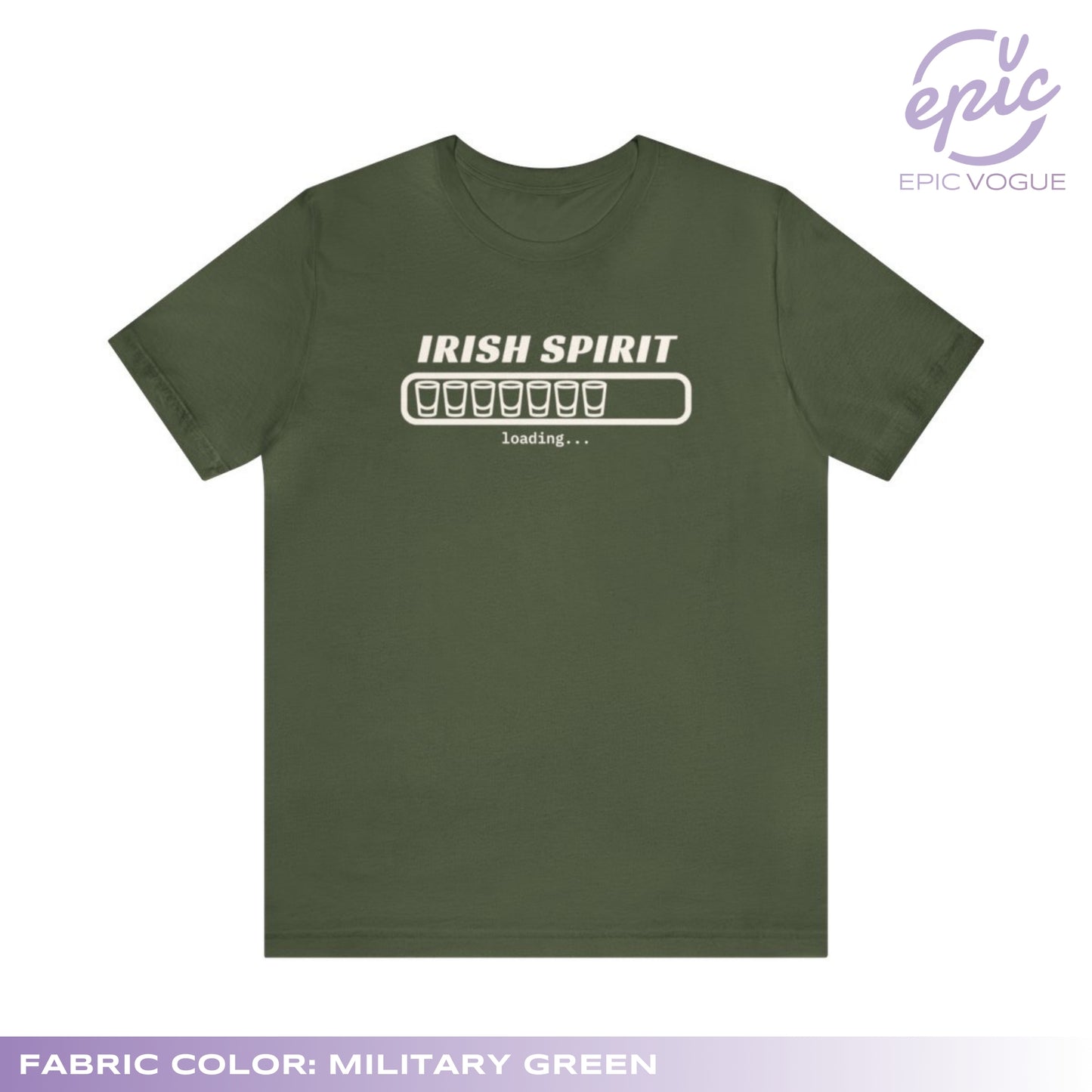 Irish Spirit, Military Green T-Shirt