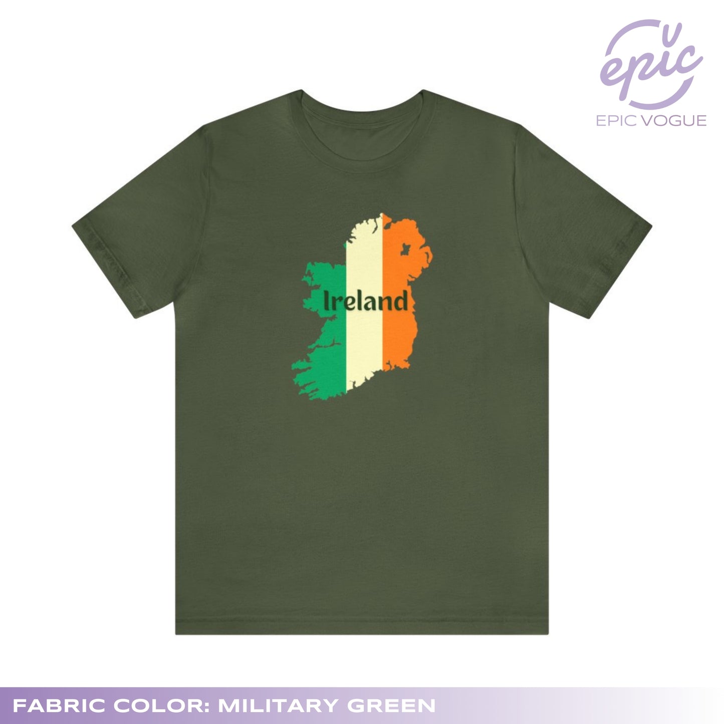 Ireland, Military Green T-Shirt