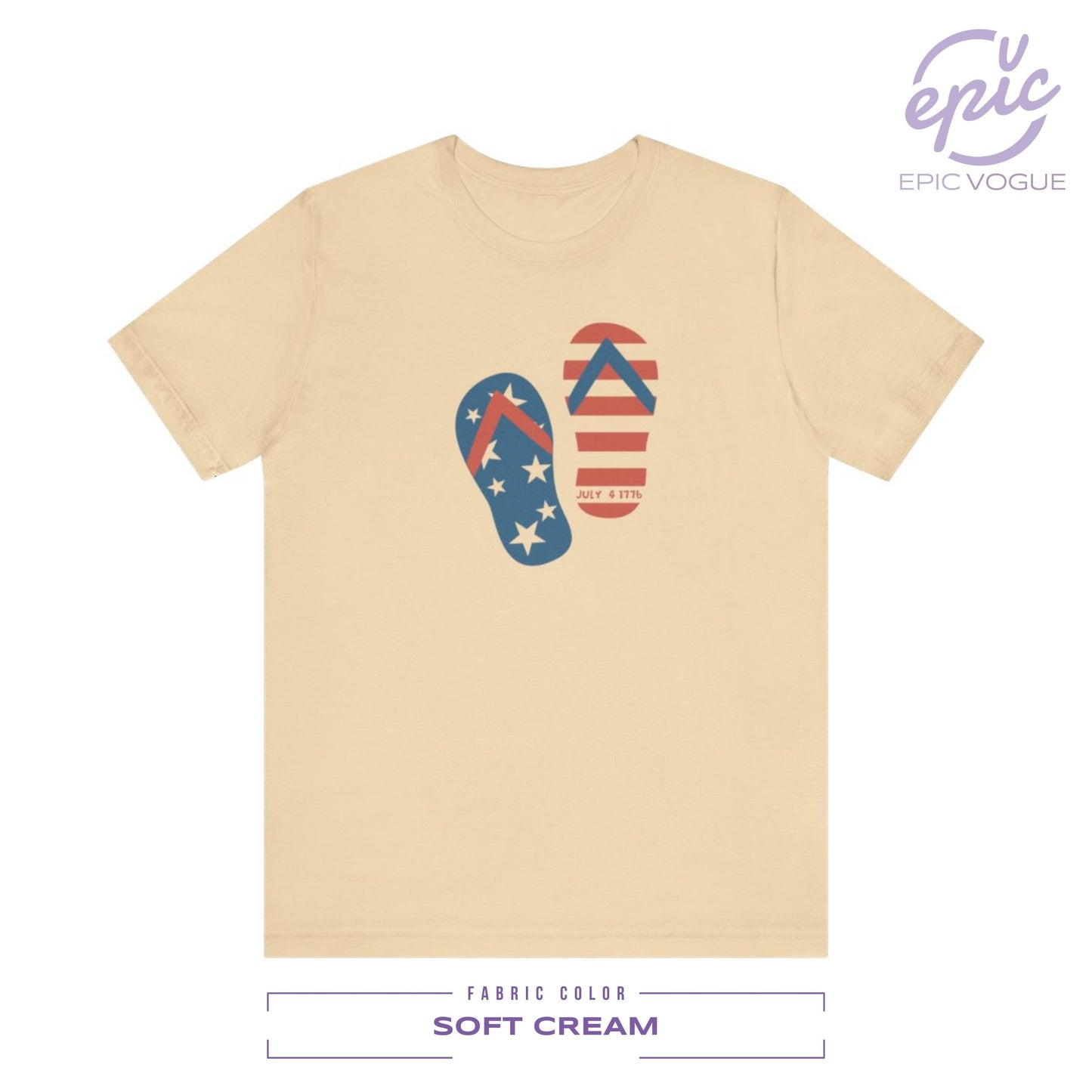 Independence Day, Soft Cream T-Shirt