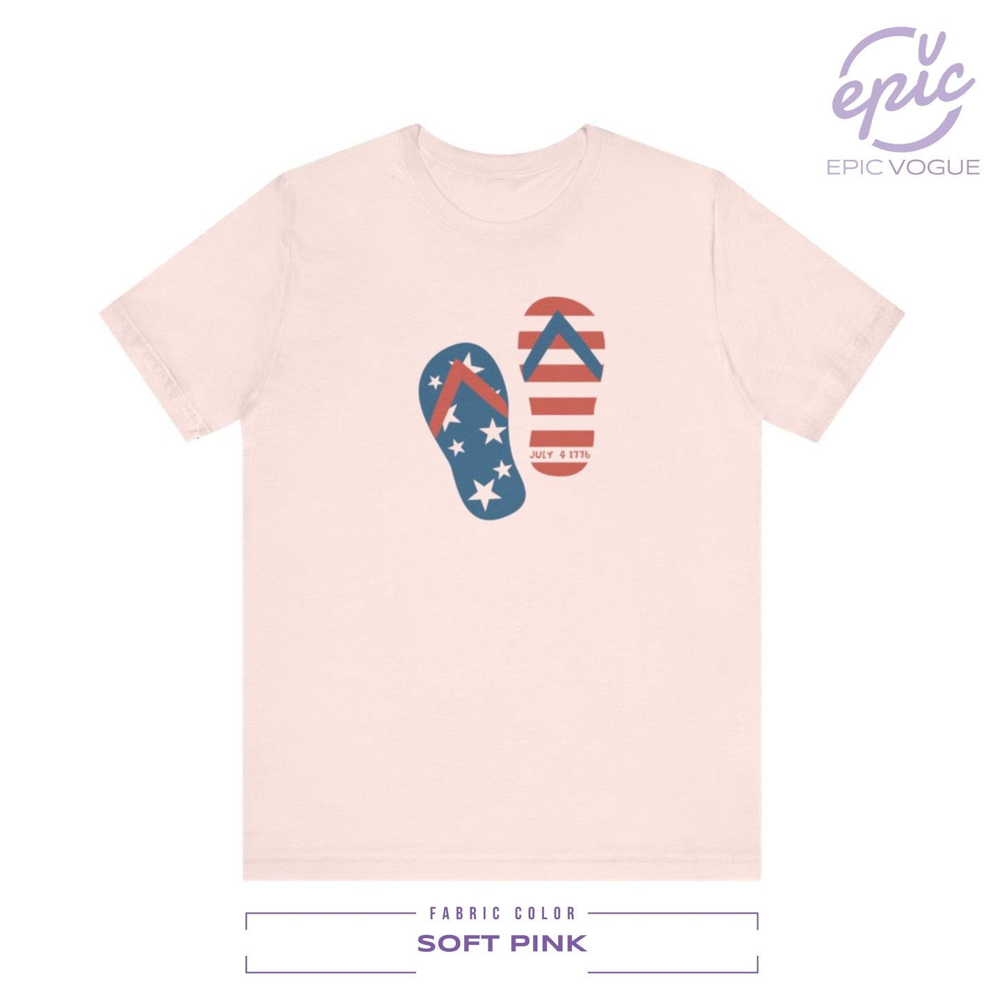 Independence Day, Soft Pink T-Shirt