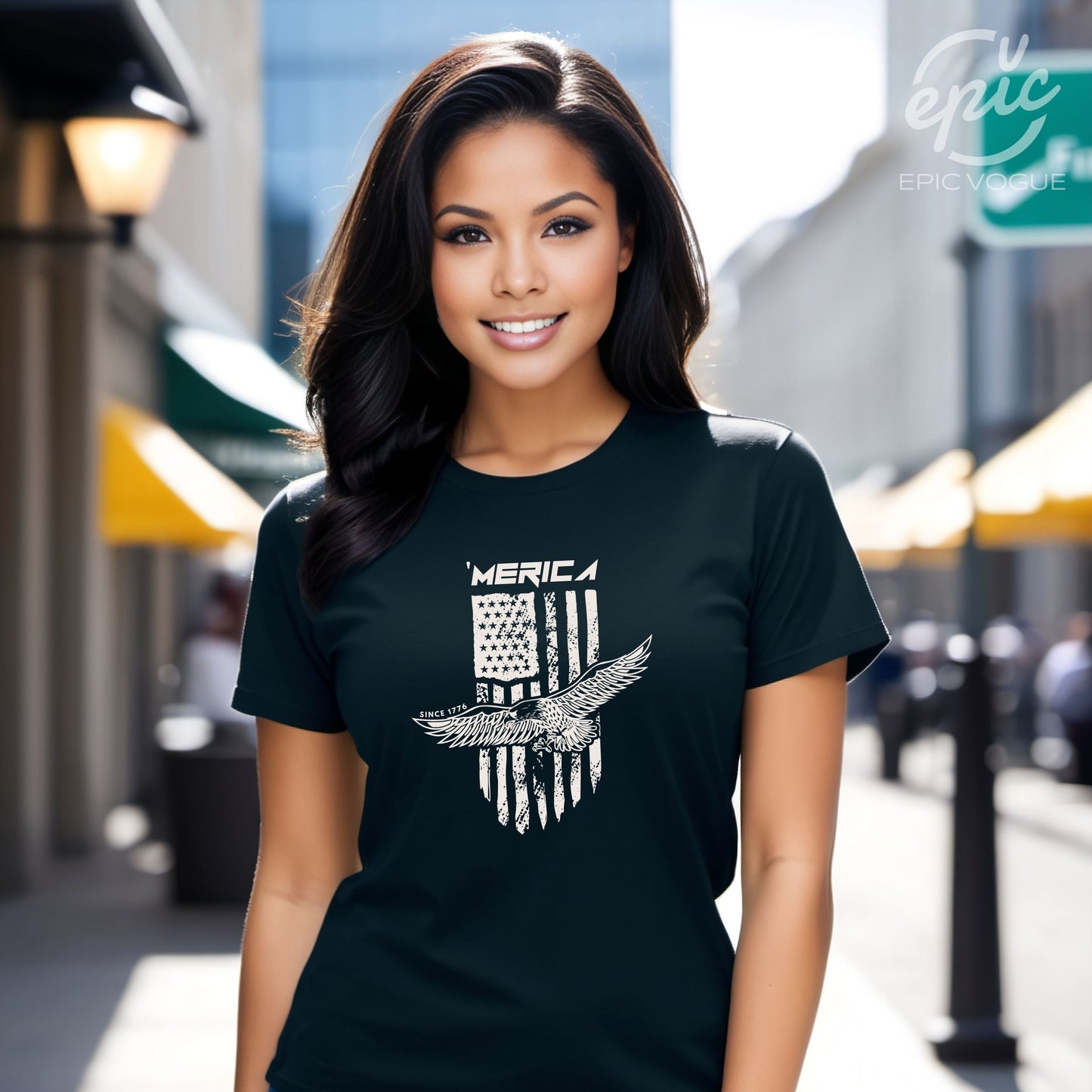 Merica Since 1776, Black T-Shirt