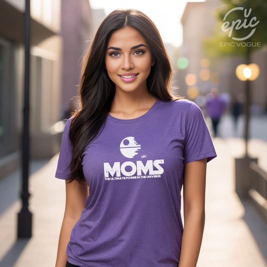 Moms, The Ultimate Power in the Universe, Heather Team Purple T-Shirt