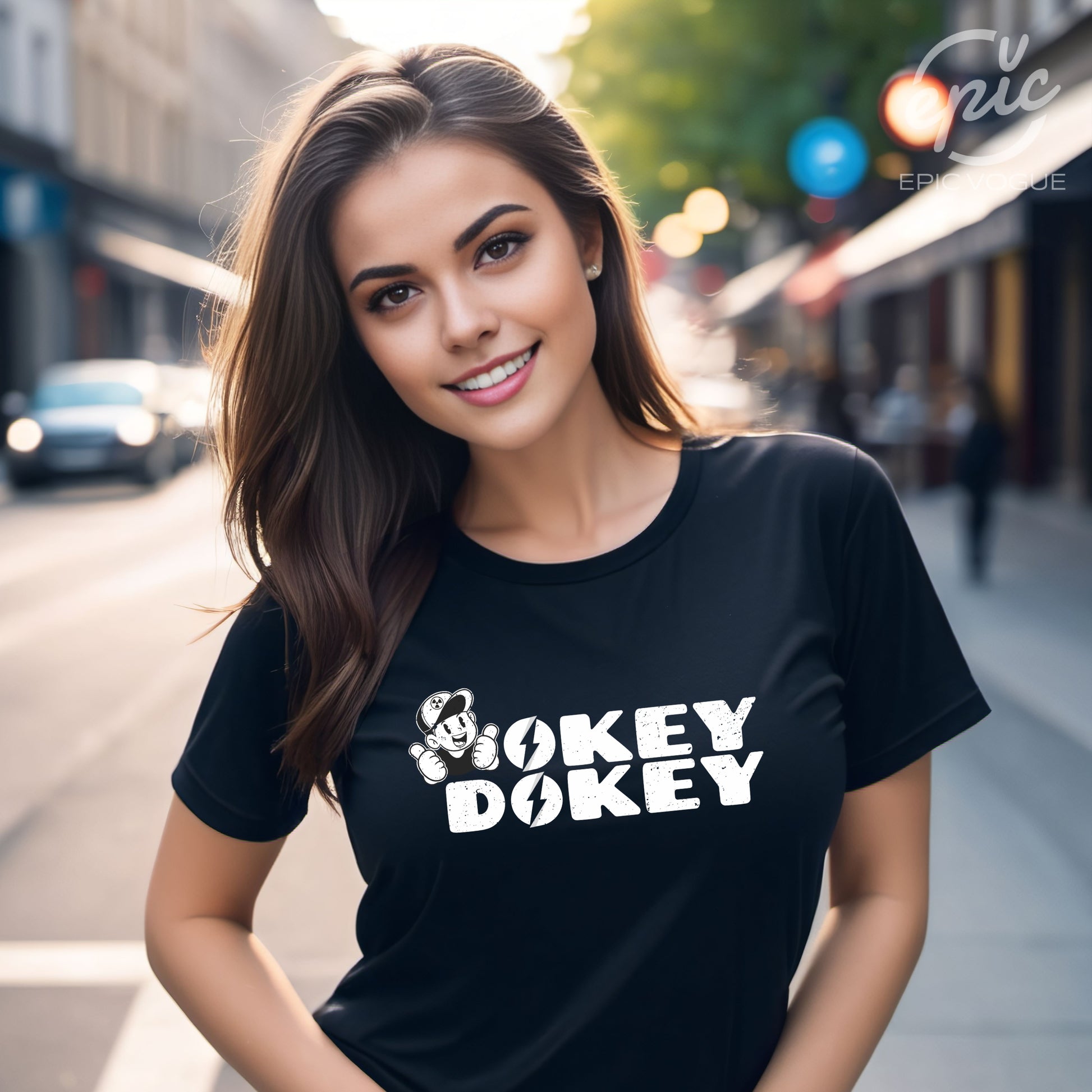 Okey Dokey, Black T-Shirt