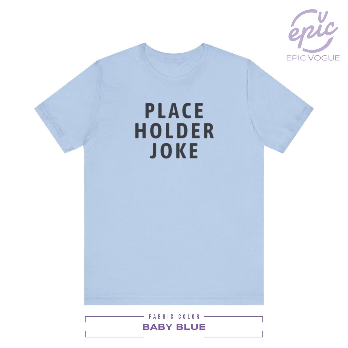 Place Holder Joke, Baby Blue T-Shirt