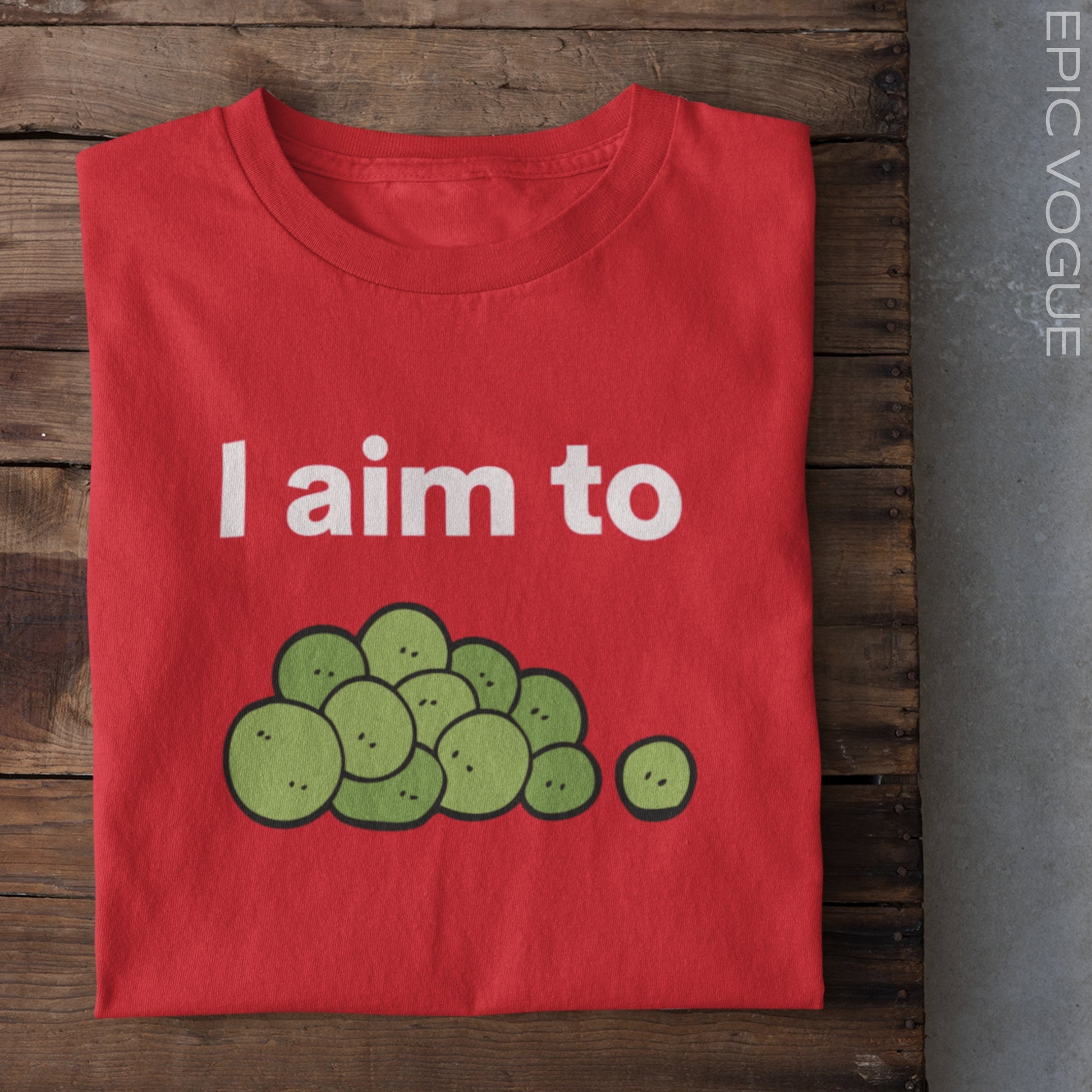 I Aim To Peas, Red T-Shirt