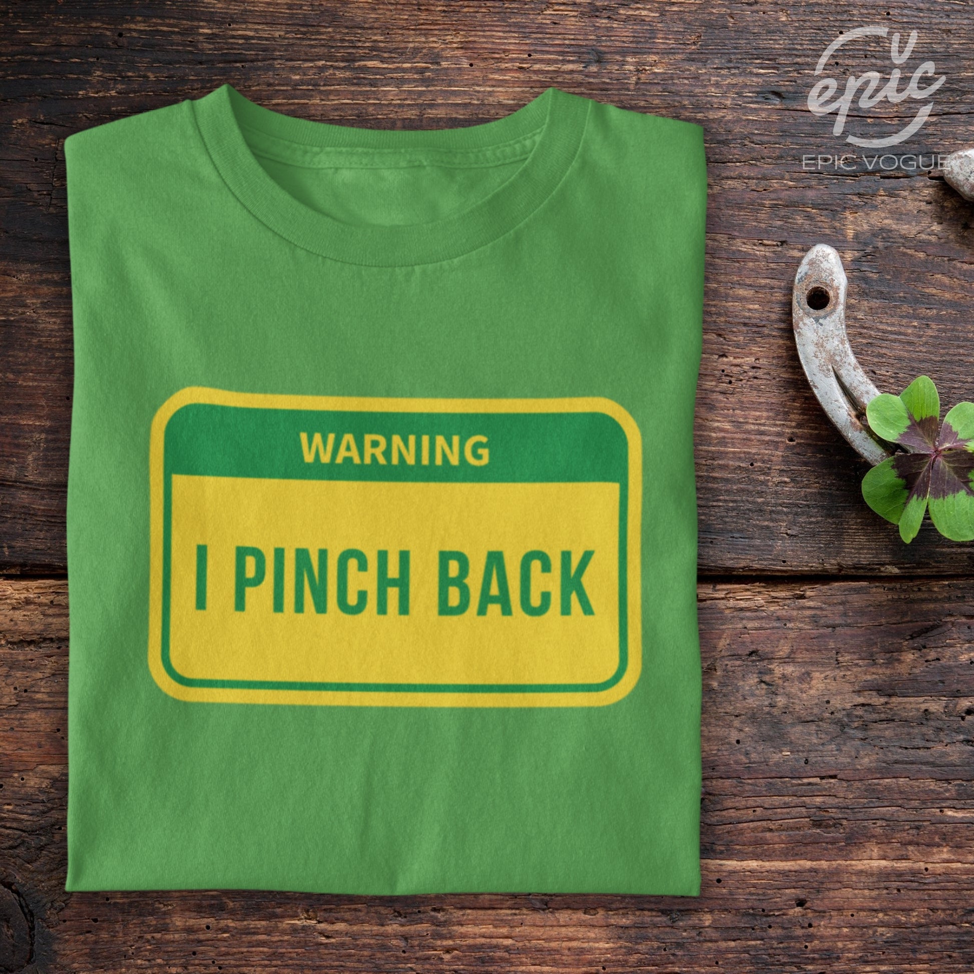 Warning I Pinch Back, Leaf T-Shirt