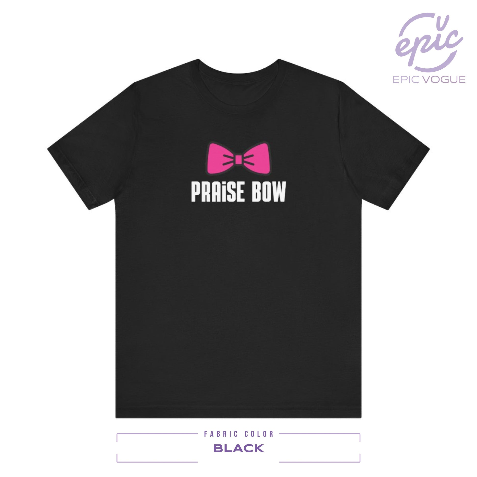 Praise Bow, Black T-Shirt