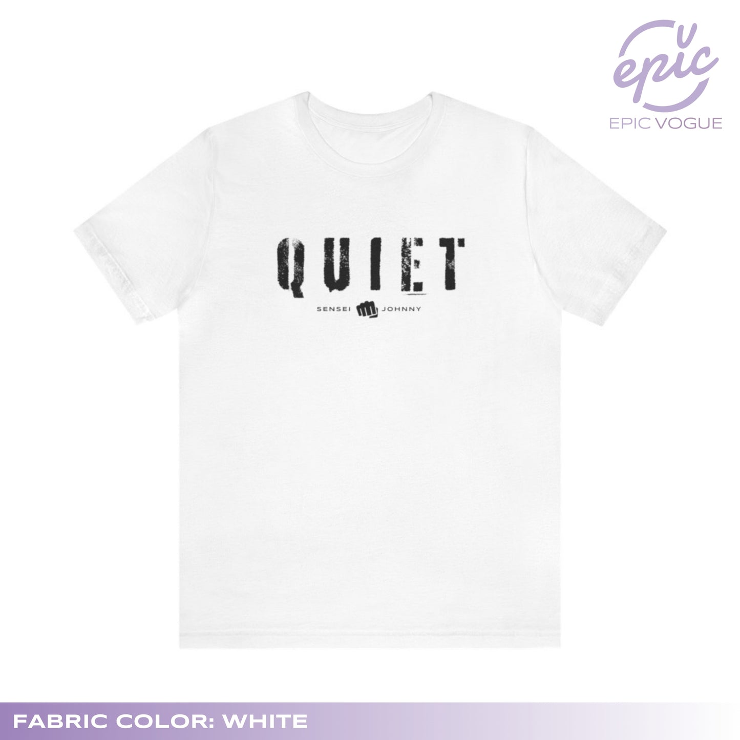 Quiet, White T-Shirt