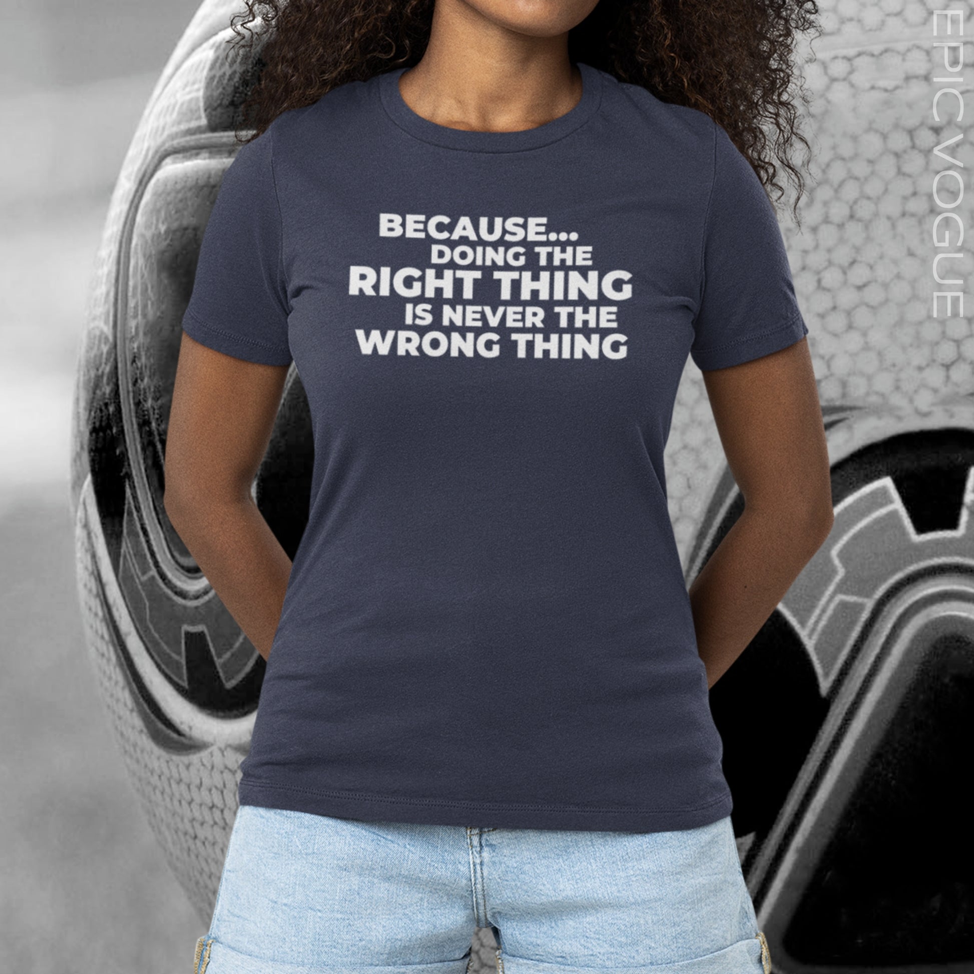 Doing The Right Thing, Navy T-Shirt