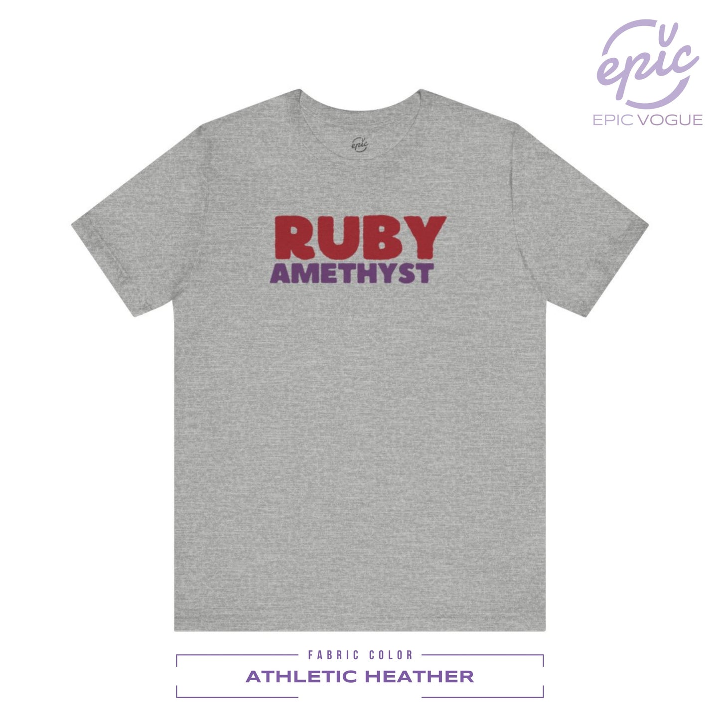 Ruby Amethyst, Athletic Heather T-Shirt