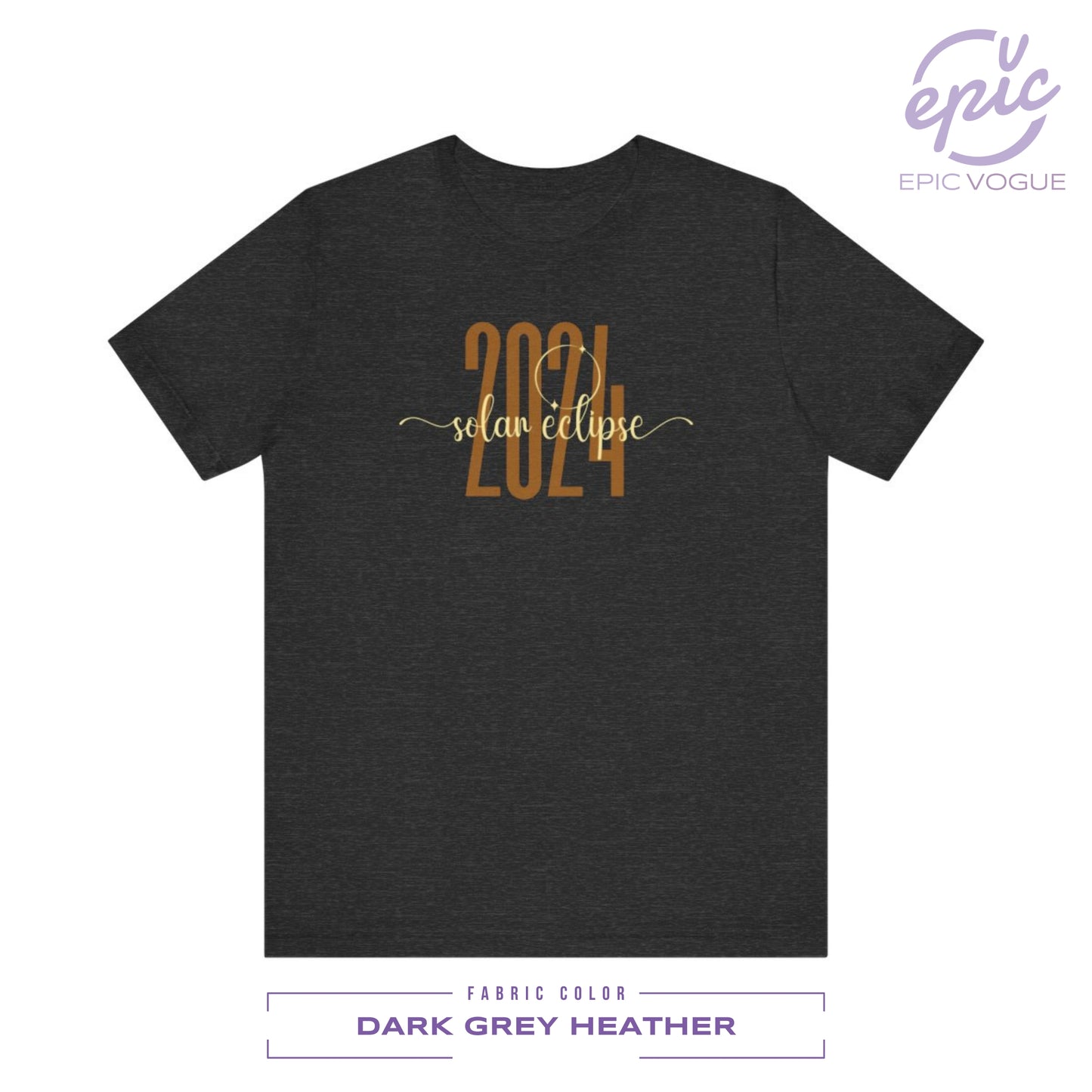 Solar Eclipse 2024, Dark Grey Heather T-Shirt